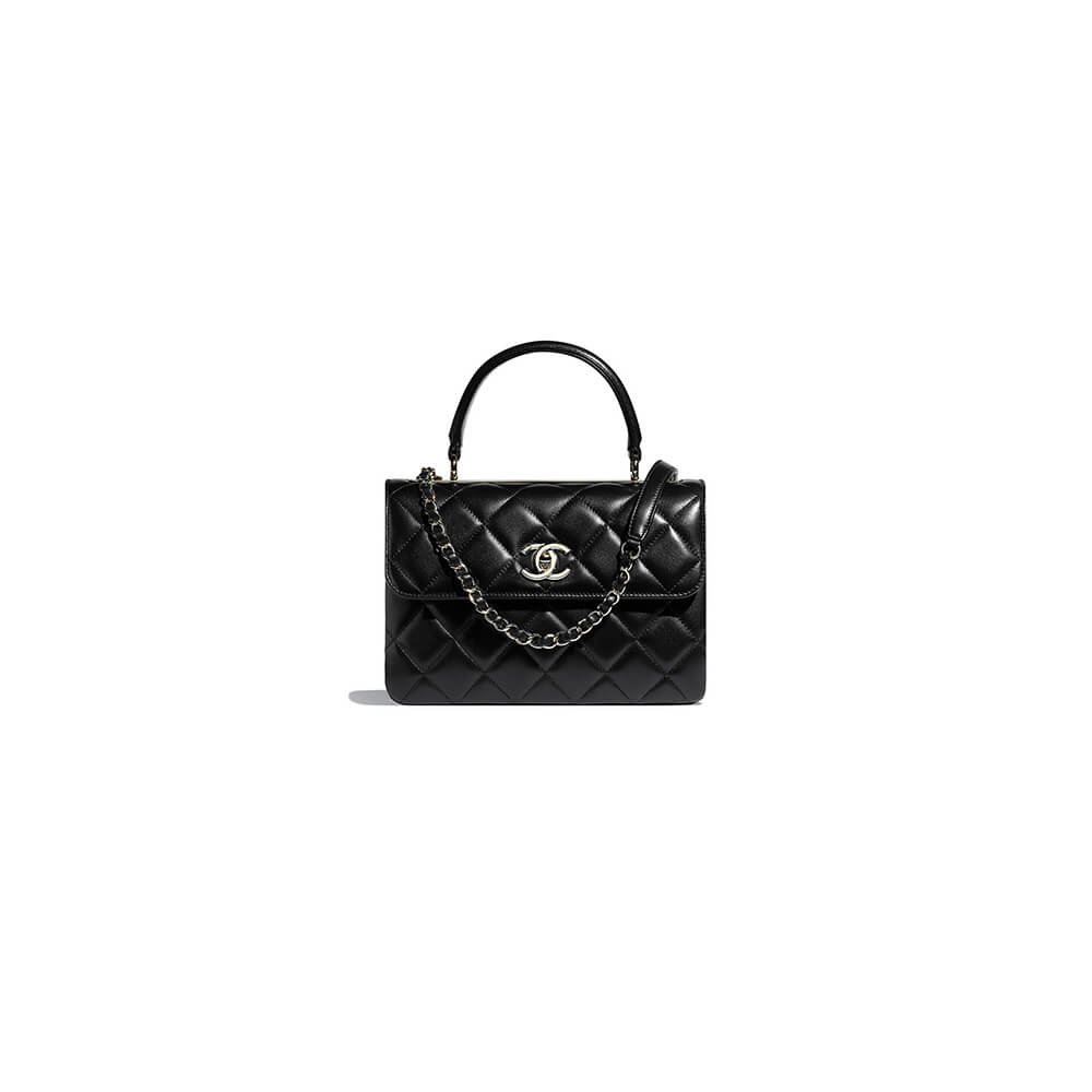 CHANEL FLAP BAG WITH TOP HANDLE