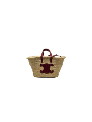 CELINE CLASSIC RAFFIA AND CALFSKIN