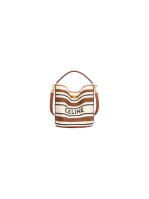 Celine BUCKET 16 BAG IN STRIPED TEXTILE WITH CELINE JACQUARD(high-end grade)