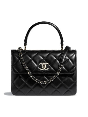 CHANEL FLAP BAG WITH TOP HANDLE