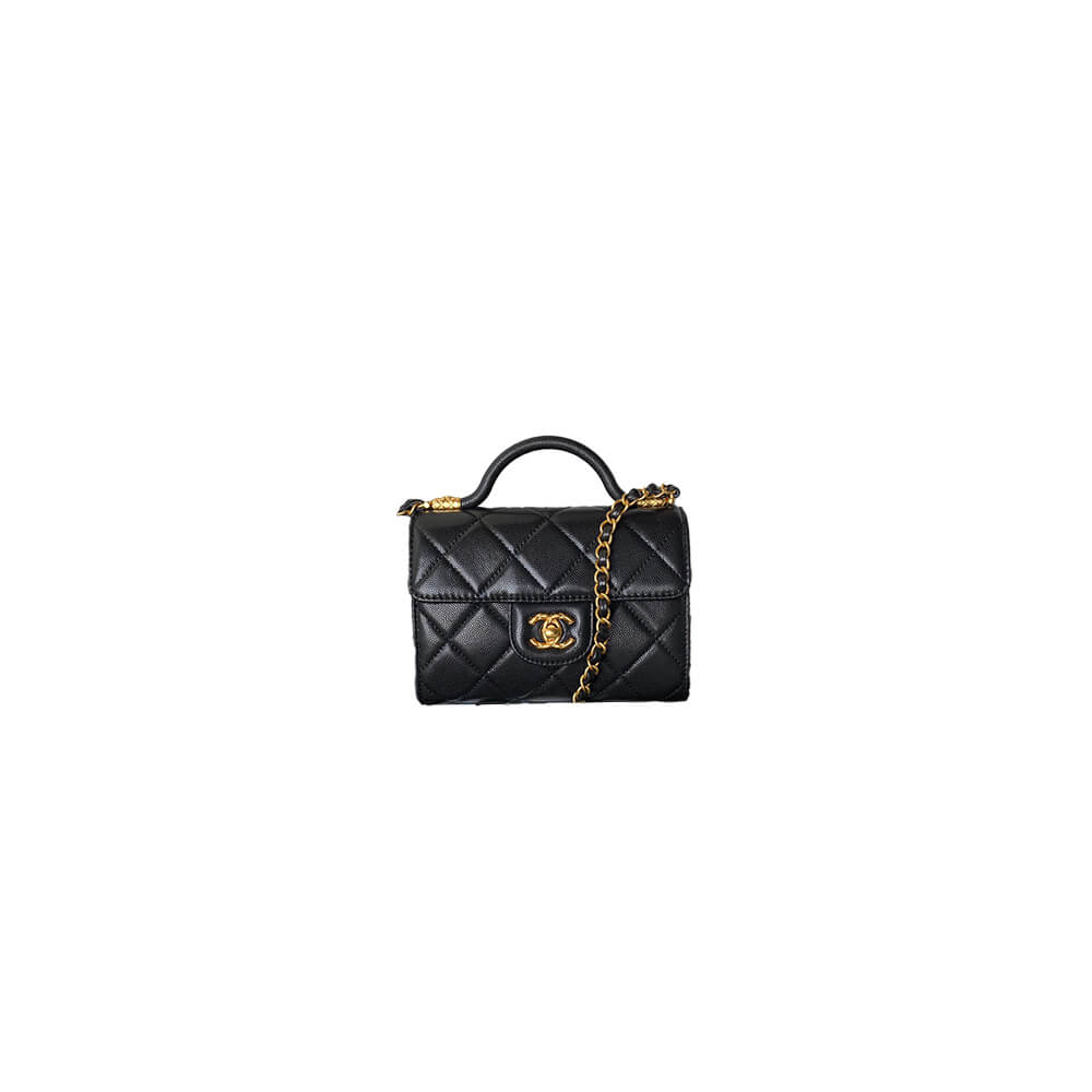 MINI FLAP BAG WITH TOP HANDLE