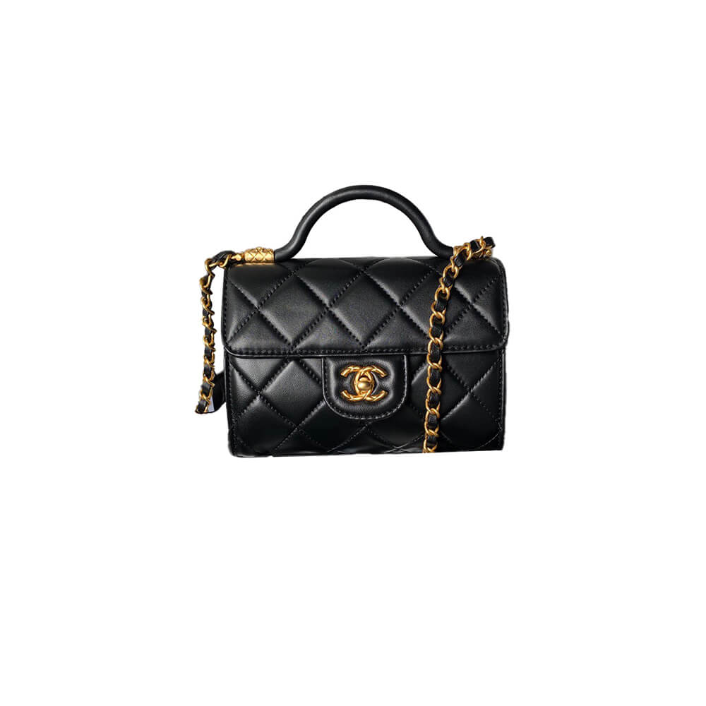 Small FLAP BAG WITH TOP HANDLE