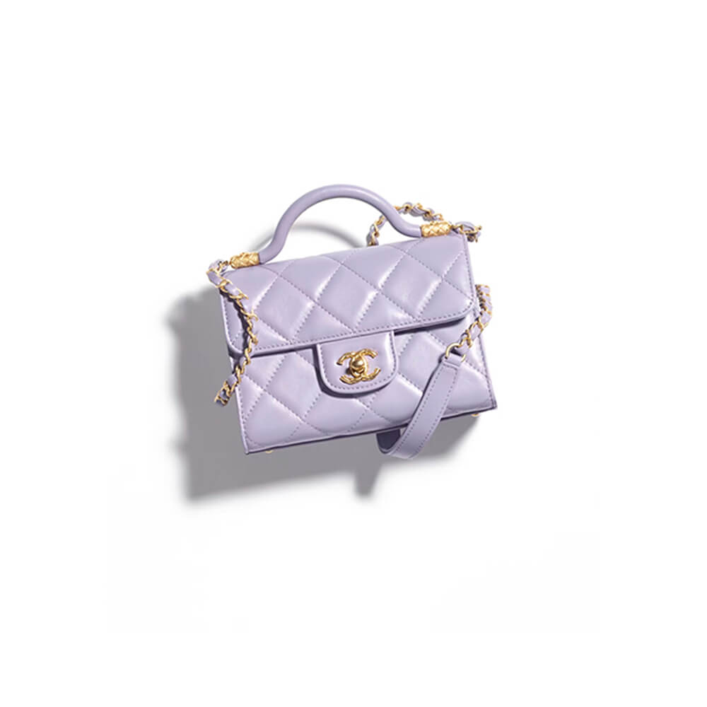 Small FLAP BAG WITH TOP HANDLE