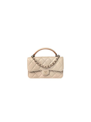 CHANEL MINI FLAP WITH TOP HANDLE(HIGH-END GRADE)