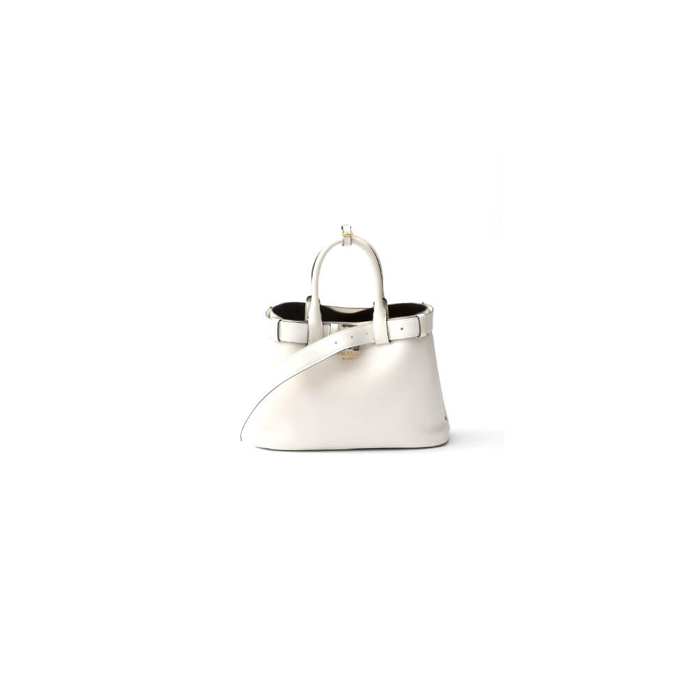 Prada Buckle small leather handbag with belt(high-end grade)