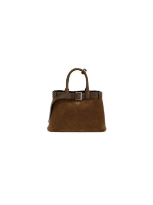 Prada Buckle small suede handbag with belt(high-end grade)