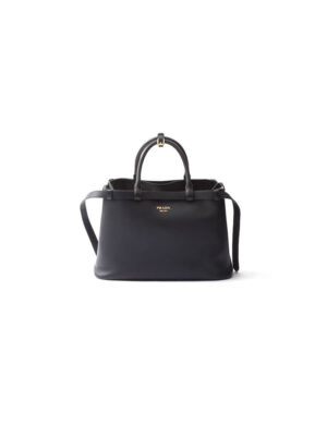 Prada Buckle medium leather handbag with double belt(high-end grade)