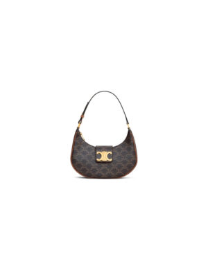 CELINE MEDIUM AVA TRIOMPHE BAG in Triomphe Canvas and calfskin