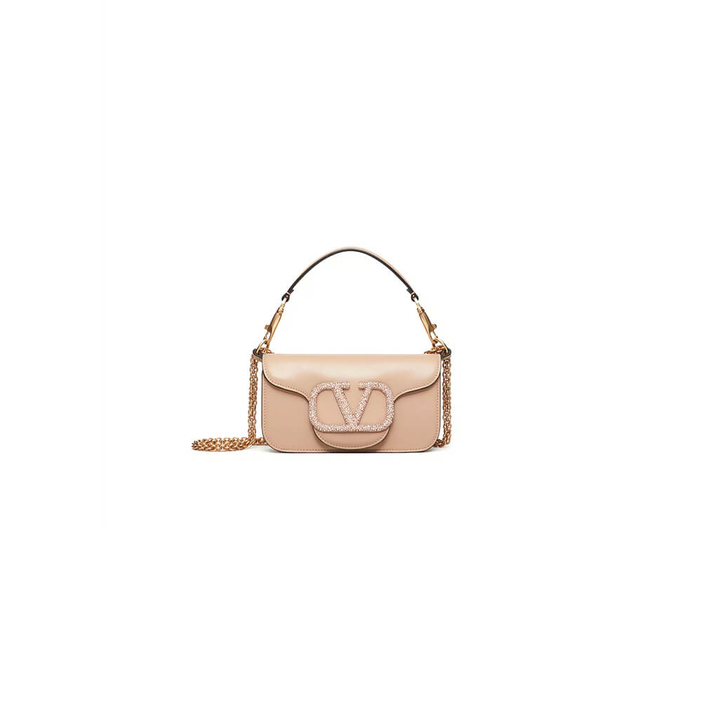 VALENTINO GARAVANI LOCO SMALL SHOULDER BAG WITH JEWEL LOGO(HIGH-END GRADE)