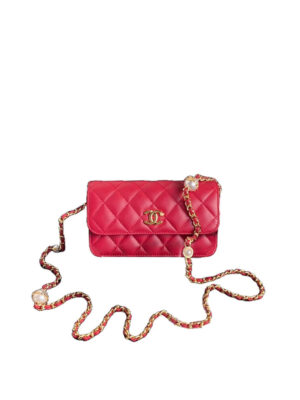 CHANEL Flap Phone Holder with Chain(HIGH-END GRADE)
