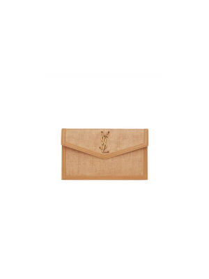 YSL uptown pouch in canvas and leather