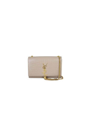YSL kate medium tassel in crocodile-embossed leather