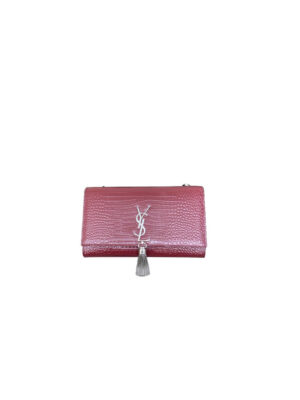 YSL kate medium tassel in crocodile-embossed leather