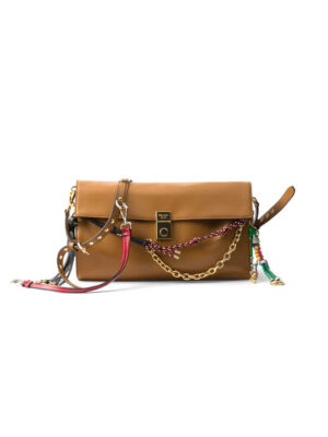 Prada Soft Sound large leather shoulder bag with charms(high-end grade)