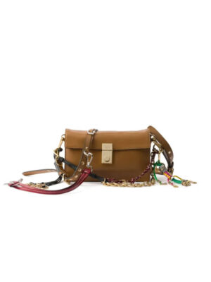 Prada Soft Sound small leather shoulder bag with charms(high-end grade)