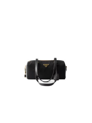 Prada Re-Nylon and leather medium top-handle bag with padlock(high-end grade)