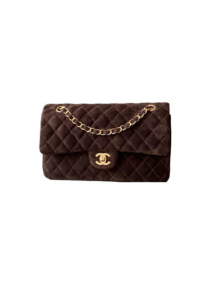 CHANEL Suede Classic Double Flap Handbag(HIGH-END GRADE)
