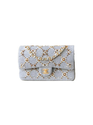 CHANEL Pearl Classic Double Flap Handbag(HIGH-END GRADE)