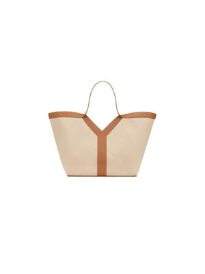 YSL Y TOTE IN CANVAS AND LEATHER(HIGH-END GRADE)
