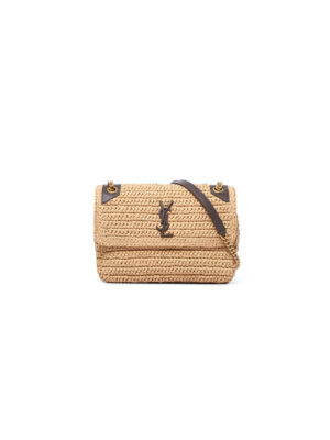 SAINT LAURENT NIKI CHAIN MEDIUM IN RAFFIA(HIGH-END GRADE)