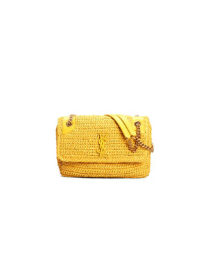 SAINT LAURENT NIKI CHAIN MEDIUM IN RAFFIA(HIGH-END GRADE)