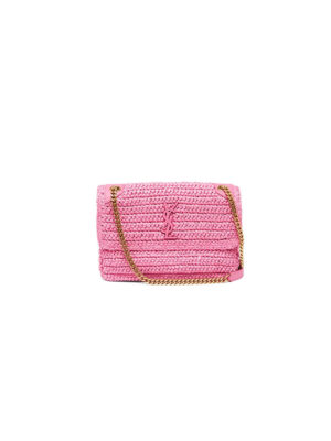 SAINT LAURENT NIKI CHAIN MEDIUM IN RAFFIA(HIGH-END GRADE)