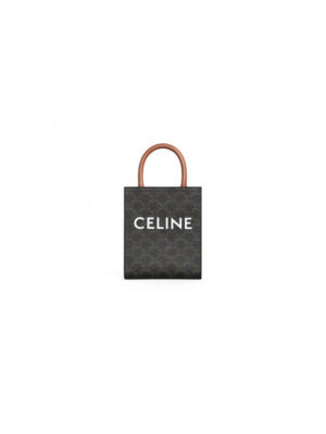 CELINE Mini Vertical Cabas IN Triomphe Canvas with Celine print