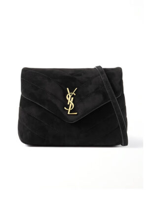 LOULOU SMALL CHAIN BAG IN “Y” QUILTED SUEDE