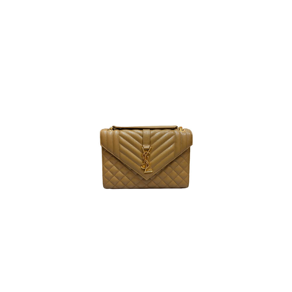 YSL envelope medium in grained leather