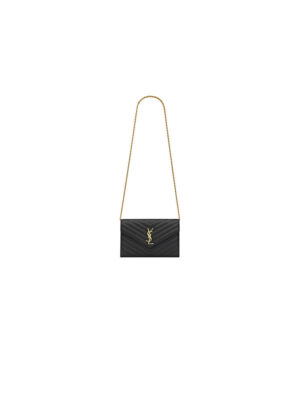 YSL cassandre chain wallet in lambskin