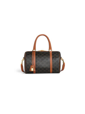 CELINE Large Boston IN Triomphe Canvas and calfskin