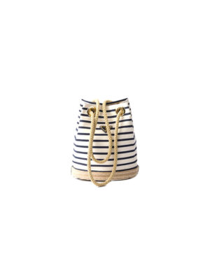 Prada Mariner small striped fabric bucket bag