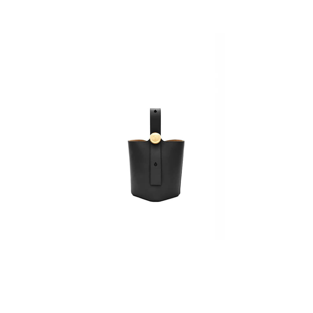 LOEWE Mini Pebble bucket in smooth calfskin(high-end grade)