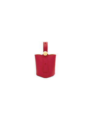 LOEWE Mini Pebble bucket in smooth calfskin(high-end grade)