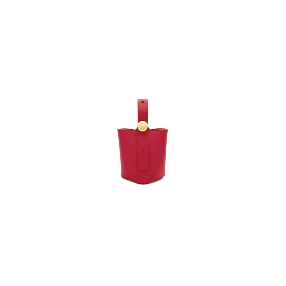 LOEWE Mini Pebble bucket in smooth calfskin(high-end grade)