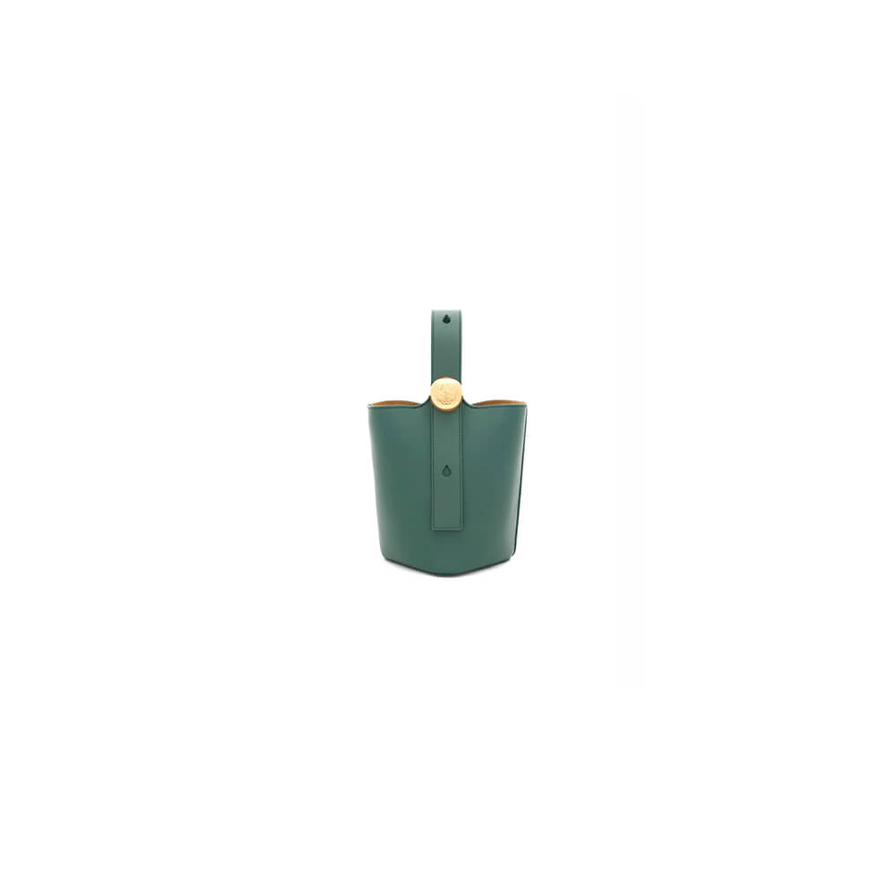 LOEWE Mini Pebble bucket in smooth calfskin(high-end grade)