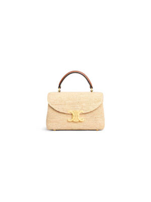 CELINE TEEN NINO BAG IN Raffia and calfskin(HIGH-END GRADE)