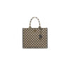 Large Prada Symbole jacquard fabric handbag