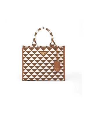 Small Prada Symbole jacquard fabric handbag