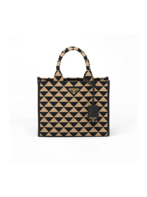 Small Prada Symbole jacquard fabric handbag