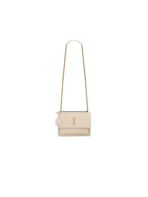 SUNSET MEDIUM CHAIN BAG IN SMOOTH LEATHER