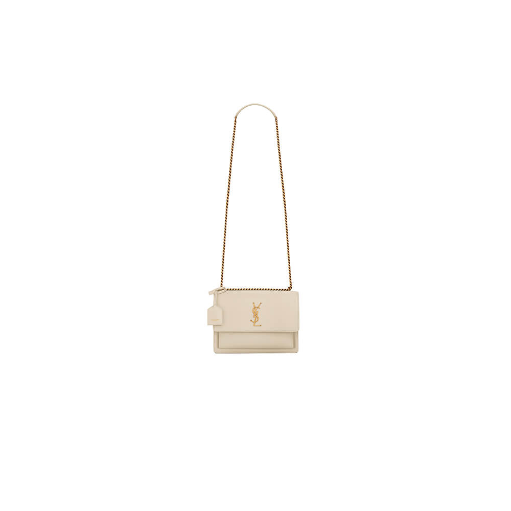 SUNSET MEDIUM CHAIN BAG IN SMOOTH LEATHER