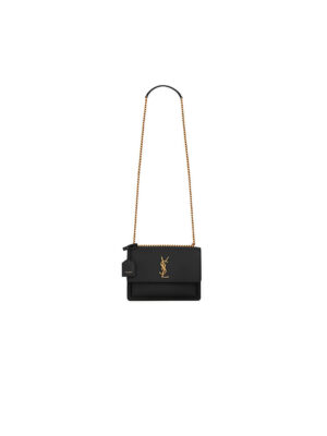SUNSET MEDIUM CHAIN BAG IN SMOOTH LEATHER