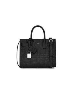 YSL SAC DE JOUR NANO IN EMBOSSED CROCODILE SHINY LEATHER