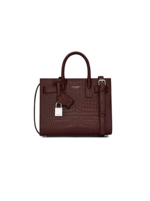 YSL SAC DE JOUR NANO IN EMBOSSED CROCODILE SHINY LEATHER