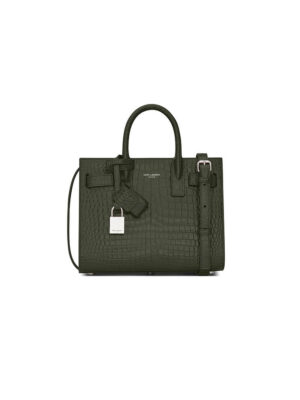 YSL SAC DE JOUR NANO IN EMBOSSED CROCODILE SHINY LEATHER