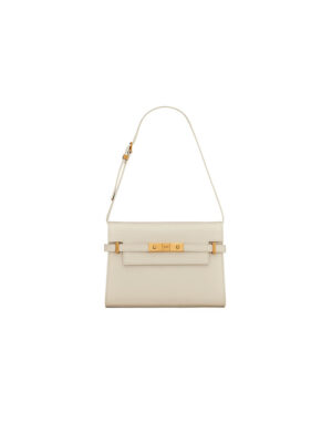MANHATTAN SMALL SHOULDER BAG IN BOX SAINT LAURENT LEATHER