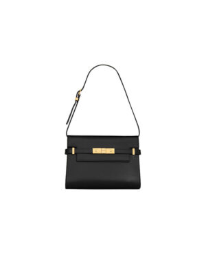 MANHATTAN SMALL SHOULDER BAG IN BOX SAINT LAURENT LEATHER