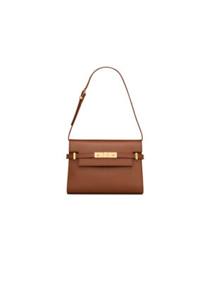 MANHATTAN SMALL SHOULDER BAG IN BOX SAINT LAURENT LEATHER