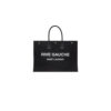 RIVE GAUCHE TOTE BAG IN LINEN AND LEATHER